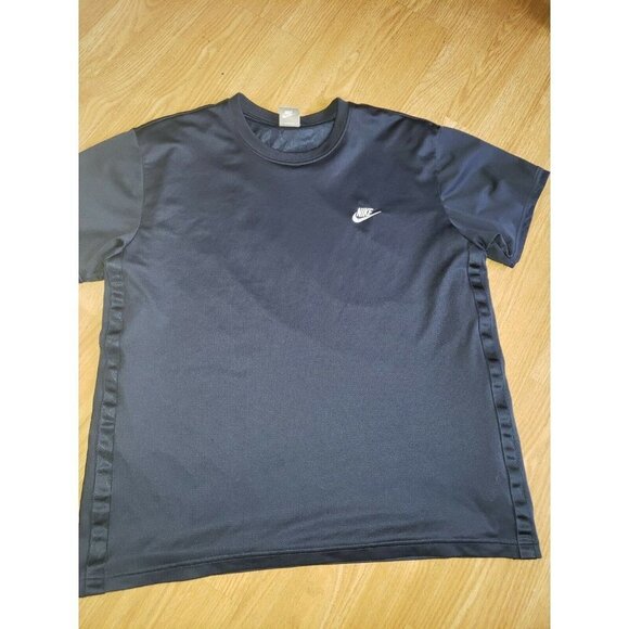 Men's NIKE Short Sleeve Top Navy Blue XXL Polyester Casual Fits Small - Picture 3 of 7